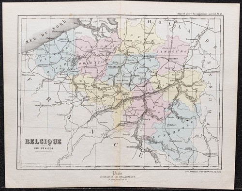1866 belgique carte - -,