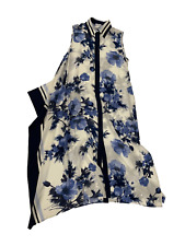 Robe sans manches en satin bleu et blanc P.A.R.O.S.H - Femme britannique S