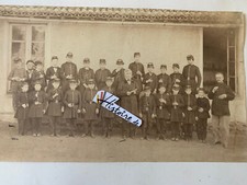 Photo Ancienne Bataillon Scolaire Saumur ou Loudun ?Uniforme Enfant Napoléon III