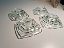 Lot de 4 bougeoirs en verrre