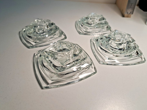 Lot bougeoirs en verrre - de, 4