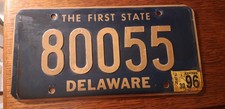 plaque immatriculation US rivetée Delaware Usa american license plate riveted