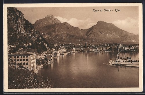 Carte postale riva - postale, lac
