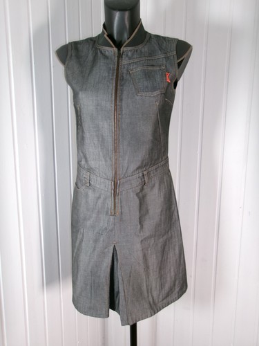 Vintage robe longue zip - longue, jeans