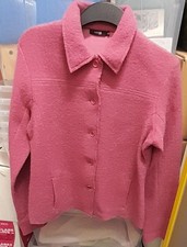 Veste laine bouillie rose - laine,