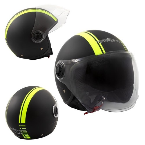 Casque moto jet visière noir - casque,