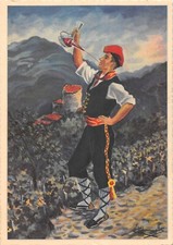 CPA ILLUSTRATEUR / HOMUALK / ROUSSILLON / CATALAN BUVANT AU PORRO