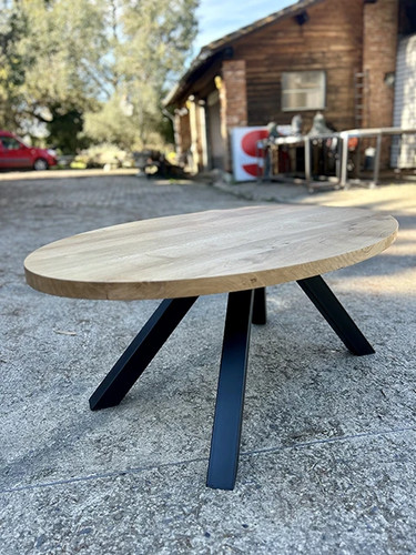 Table basse plateau ellipse - table,