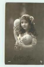 LOT DE 10 CARTES ANCIENNES FANTAISIE ENFANTS,Portrait gros plan (lot13)  