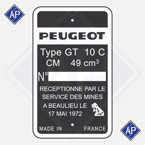 Plaque cadre gt10c - plaque,