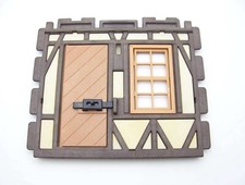 PLAYMOBIL (L3148) MOYEN-AGE - Mur Colombage Porte & Fenêtre 3447 3448 Jauni
