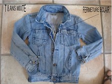 BLOUSON EN JEANS BLEU ZIPPE A