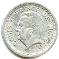 Monaco 1 franc aluminium Louis