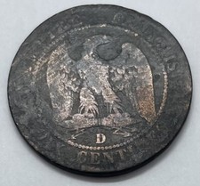 MONNAIE FRANÇAIS - 10 CENTIMES - NAPOLÉON III - 1855 D !!  (p42)