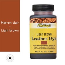 Teinture pour cuir FIEBING'S Leather dye - MARRON CLAIR / LIGHT BROWN