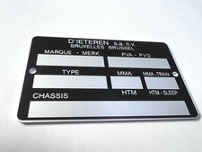 Plaque constructeur D'IETEREN