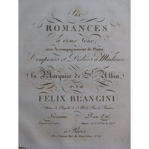 Blangini félix trois romances - félix,