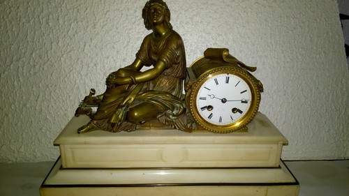 Ancienne pendule bronze et - ancienne,