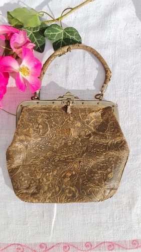 Ancien petit sac main - sac, cuir