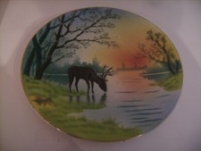 Plat ancien en céramique "A Lebacqz & Bouchart" St Amand-les -Eaux diam. 28,5 cm