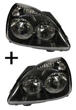PHARE AVANT DROIT + GAUCHE ÉLECTRIQUE H1 H7 NOIR POUR RENAULT CLIO II 2001-2009