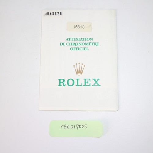 Rolex 16613 submariner paper - rolex,