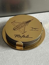 6 sous verres les avions Dassault : Rafale Mirage 2000 3 III F1 Alphajet Jaguar