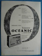 Publicité Papier - Poste radio transistor OCEANIC de 1959