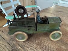 JOUET MECANIQUE CAMION MILITAIRE PROJECTEUR "Vébé" Victor Bonet 21 cm