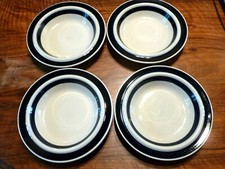 ARABIA Finlande 4 assiettes Anémone bleue, creuse/dessert salade soupe, 20cm