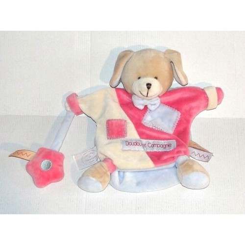 Doudou chien blanc - chien, creme
