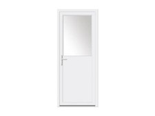 PORTE DE SERVICE PVC VITREE 1/2 HAUT 2150 x 900