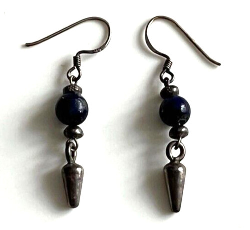 Boucle oreille pierre bleu - boucle, d'oreille