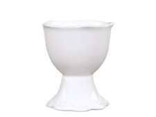 Chic Antique Coquetier PROVENCE Porcelaine Vaisselle Blanche 5x6 Cm Avec Pied