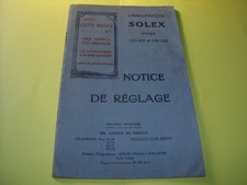 NOTICE TECHNIQUE ET DE REGLAGE