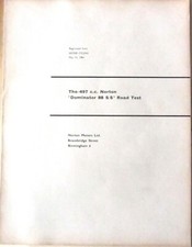 1961 MOTO NORTON 497 CC DOMINATOR 88 SS ROAD TEST REPRINT D'EPOQUE
