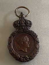 Médaille Pendentif Bronze Napoléon 1er. Sainte Hélène 1821