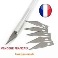 Cutter scalpel de précision gravure sculture aluminium avec 1+5 lames rechange