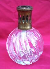 Vintage Berger Lamp Paris Swirl Clear Glass Fragrance Catalytic Oil Lamp Burner
