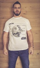 ** T SHIRT STAR WARS étoile noire Édition limitée taille M / BLANC **