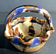 La Borne, Joseph Talbot,panier en grès émaillé avec glaçures, circa 1940