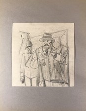 Georg Schott * 1906 Portrait de police avec capot à boutons homme avec...