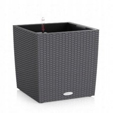 Pot en plastique gris Lechuza 50 cm x 50 x 50 cm, 14 L