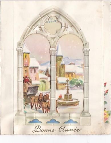 Cpsm double fantaisie carte - cpsm,