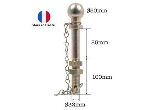 Boule attelage 50mm long - 50mm,