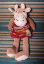 B15G / doudou peluche vache marron la grande famille MOULIN ROTY