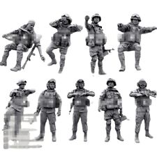 1:35 kit figurine en résine lot 9 soldats force spécial moderne  non peinte