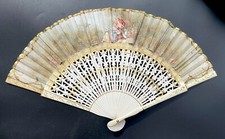 Ancien éventail signé - ancien,