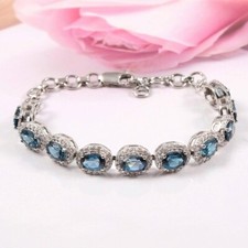 London Bleu Topaze Ovale Gemme