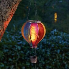 45cm Solaire Effet de Flamme Arc-en-Ciel Hot Air Ballon Suspendu LED Lanterne